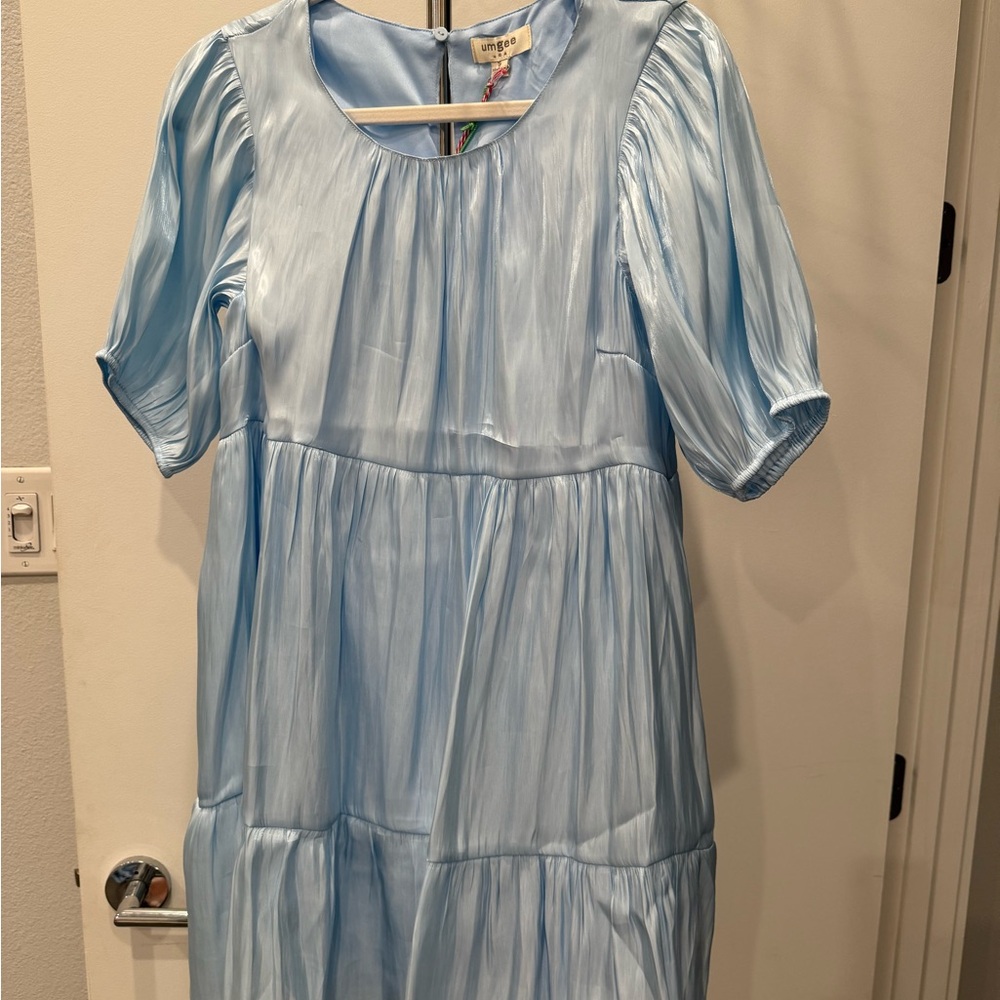 Umgee Shimmering Sky Blue  Dress